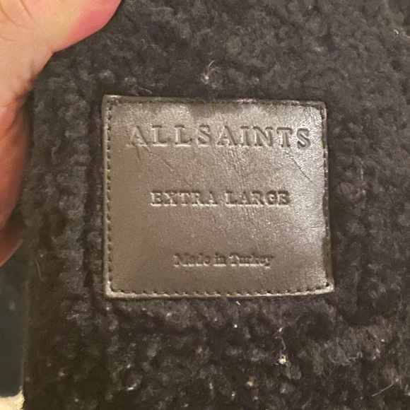 Allsaints Miles Shearling Moto Jacket - Picture 3 of 3
